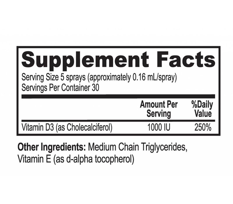 Vitamin D3 Spray in MCT Oil