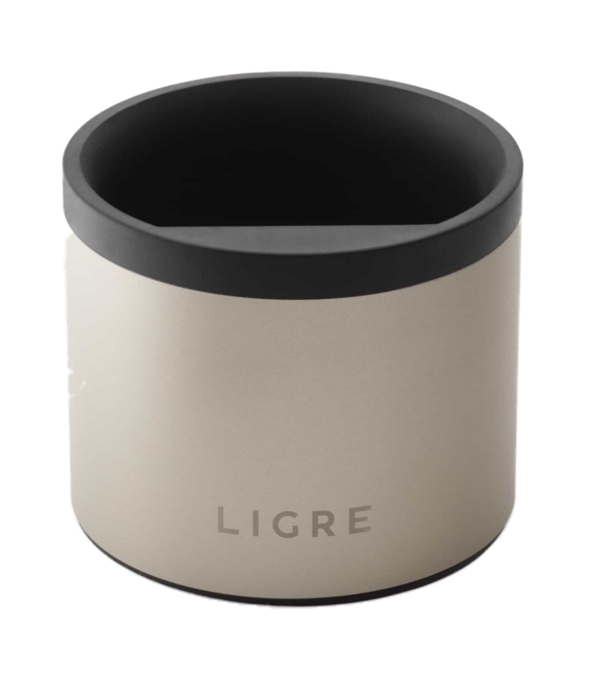 Ligre Knockbox Silver-Beige – premium uitklopbak