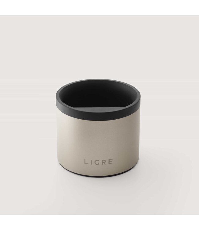 Ligre Knockbox Silver-Beige – premium uitklopbak
