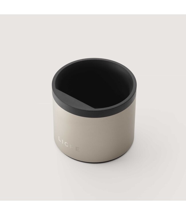 Ligre Knockbox Silver-Beige – premium uitklopbak