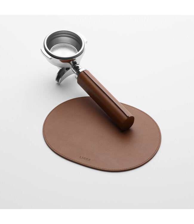 Ligre Tamper Mat Cognac Brown – premium leder