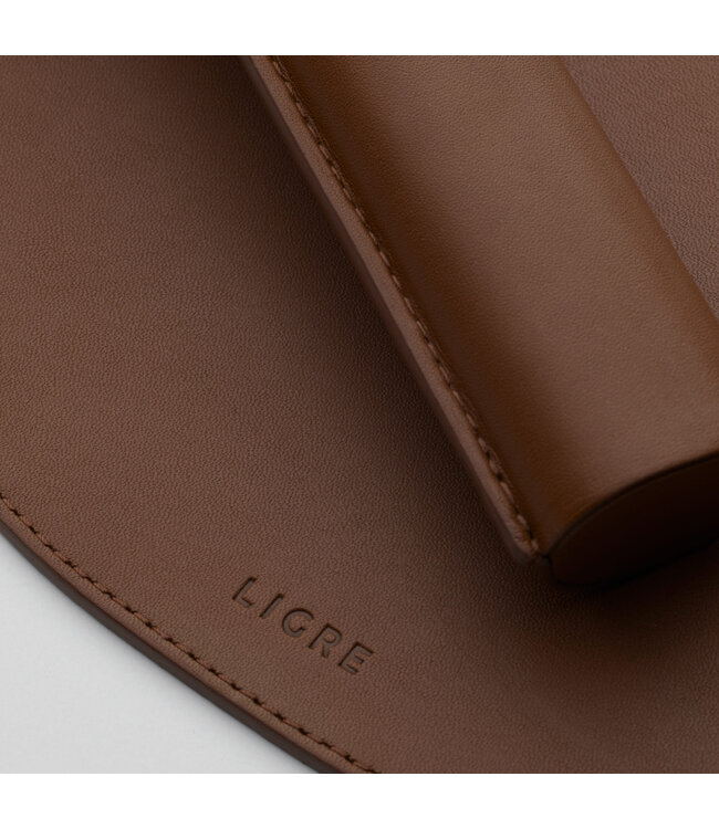 Ligre Tamper Mat Cognac Brown – premium leder