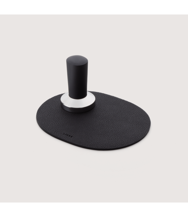 Ligre Tamper Mat Pebble Black – premium leder