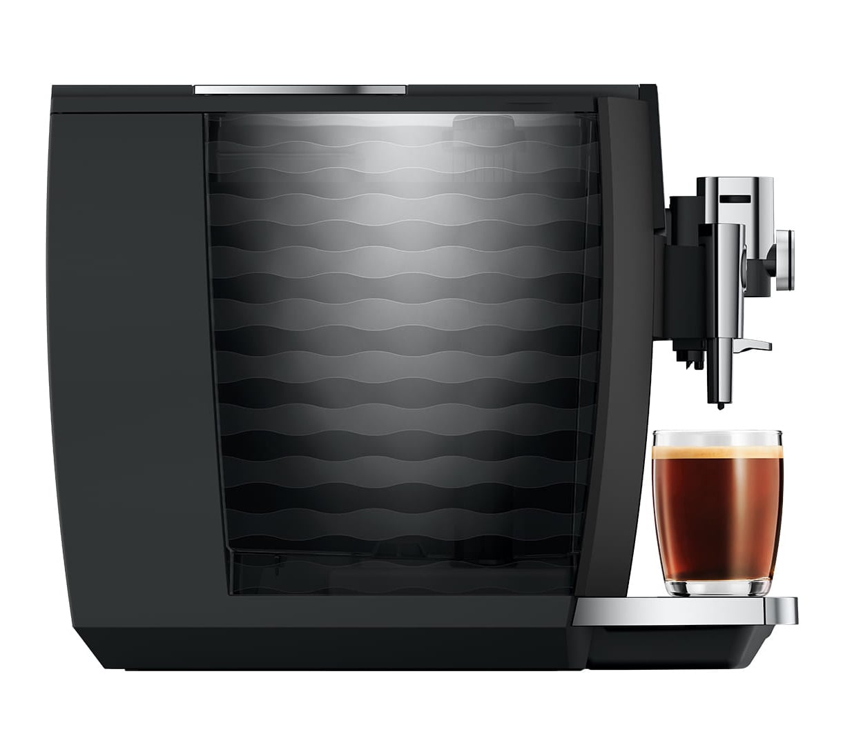 JURA S10 (EA) Obsidian Black - zijaanzicht