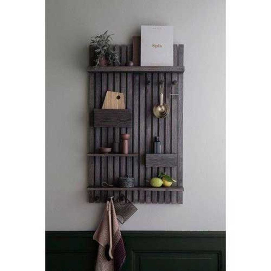 Wooden organizer wall shelf-2
