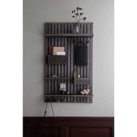 thumb-Wooden organizer wall shelf-3