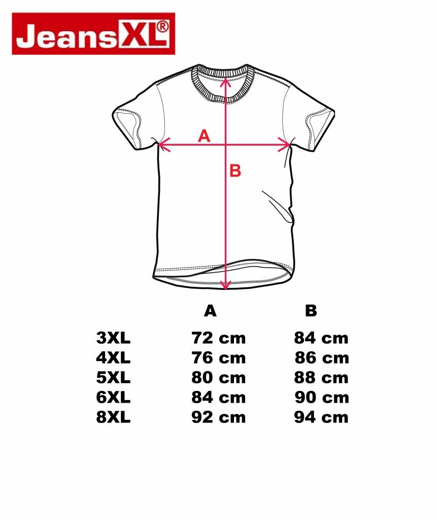 JeansXL Grandes tailles T-shirt noir 710