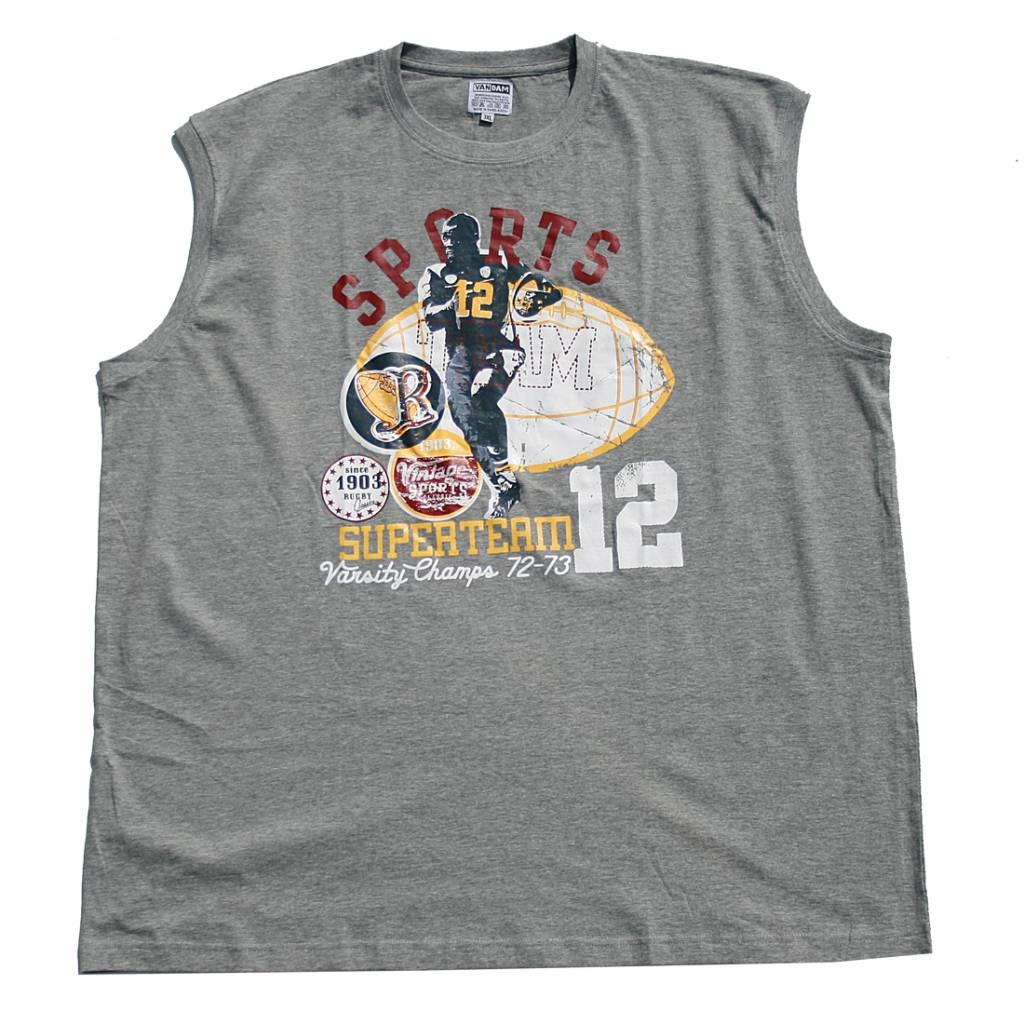 VANDAM 7763 Grote maten Melange Tank Top 3XL-8XL