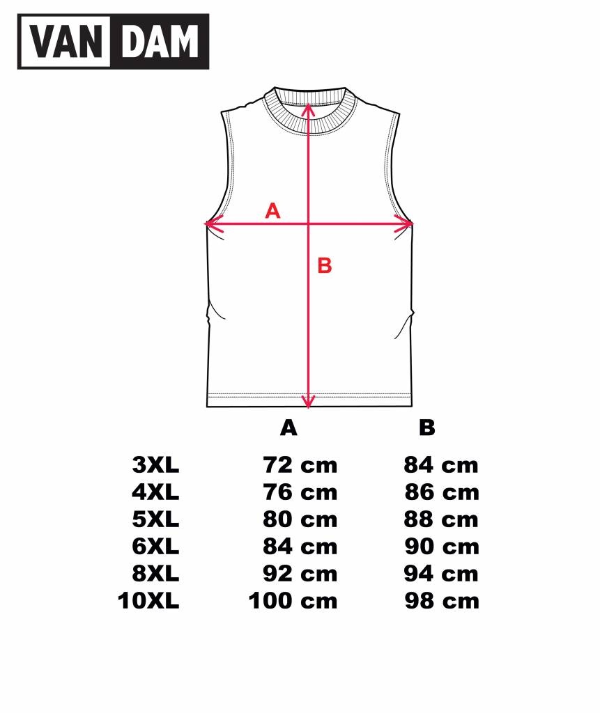 VANDAM 7763 Grote maten Melange Tank Top 3XL-8XL
