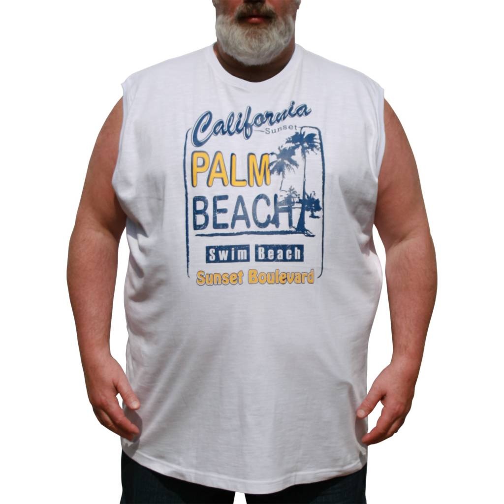 DAGIO 11761 Tank Top blanc de grandes tailles