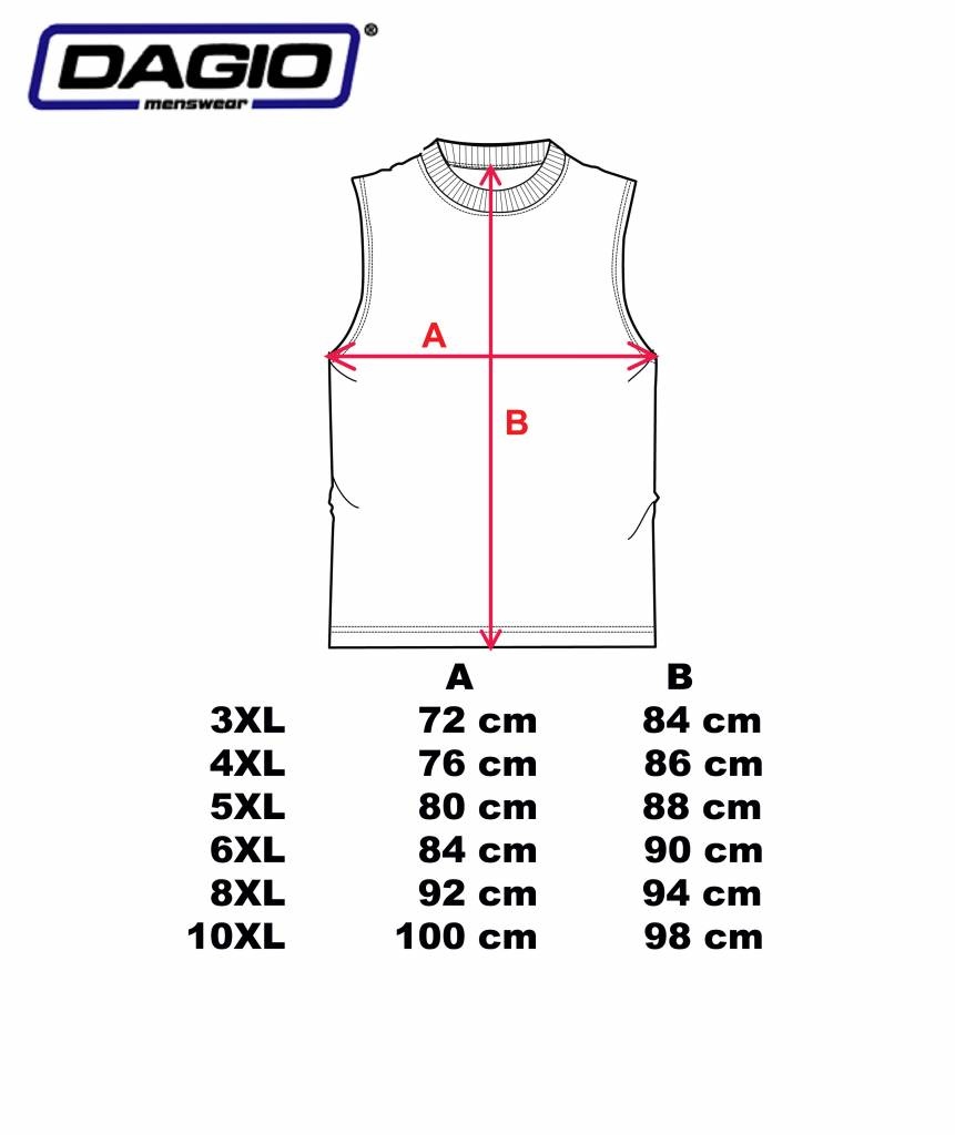 DAGIO 11761 Grote maten Witte Tank Top  3XL-8XL