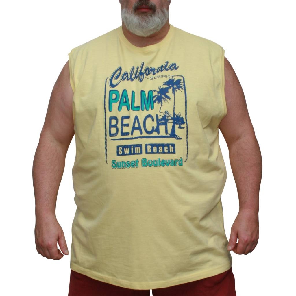DAGIO 11762 Tank Top jaune de grandes tailles 3XL-8XL