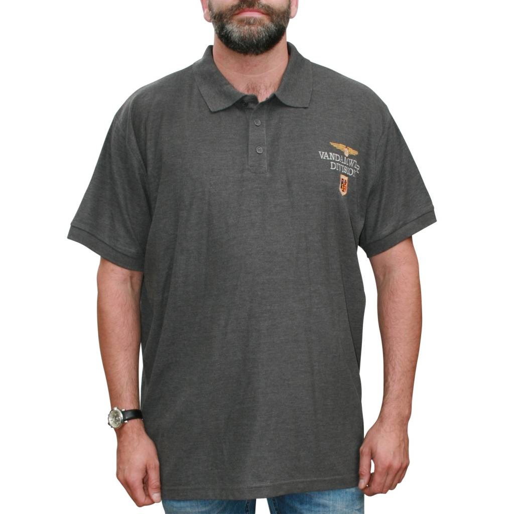 VANDAM Grandes tailles Polo anthracite 3XL-6XL