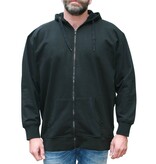 VANDAM Grande taille Sweat à capuche noir 3XL-6XL