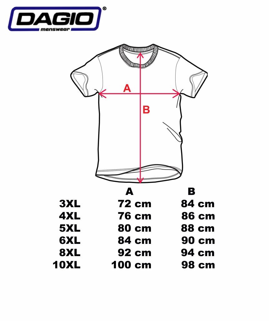 DAGIO Grote maten Geel T-shirt 11702