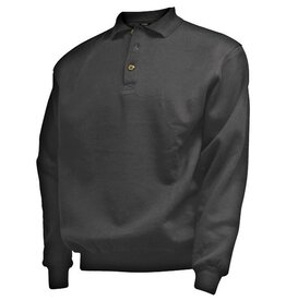CAMUS Grandes tailles Polo sweat-shirt noir