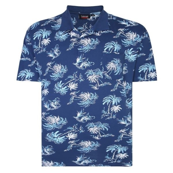 Espionage Grande Taille Polo avec impression Palm 2XL-8XL