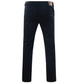KAM Grande Taille Stretch Chino Pantelon Navy