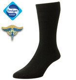 Diabetsokken Extra Wijde Bamboe Sokken - Zwart