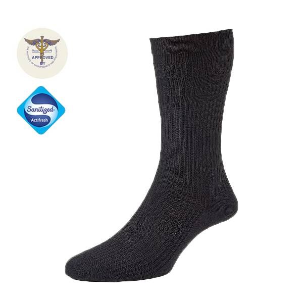Diabetsokken Extra Wijde Wollen Sokken - Zwart