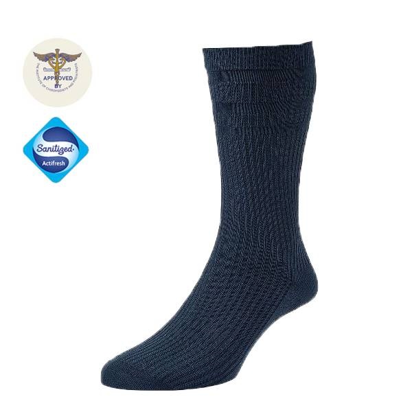 Diabetsokken Extra Wijde Wollen Sokken - Navy