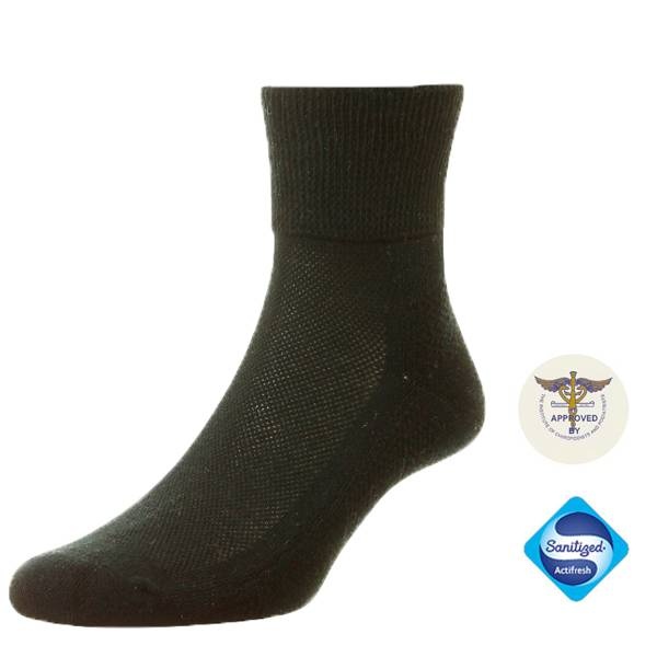 Diabetsokken Katoenen Diabetes Enkelsokken - Zwart