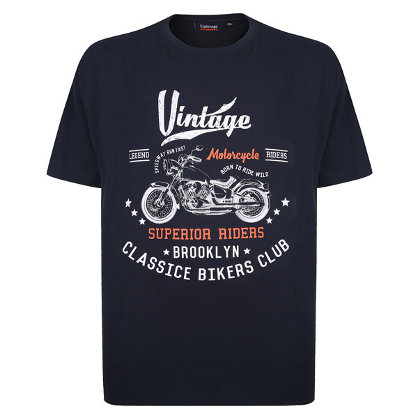 Espionage Grande taille T-shirt Noir "Bikers-Club"