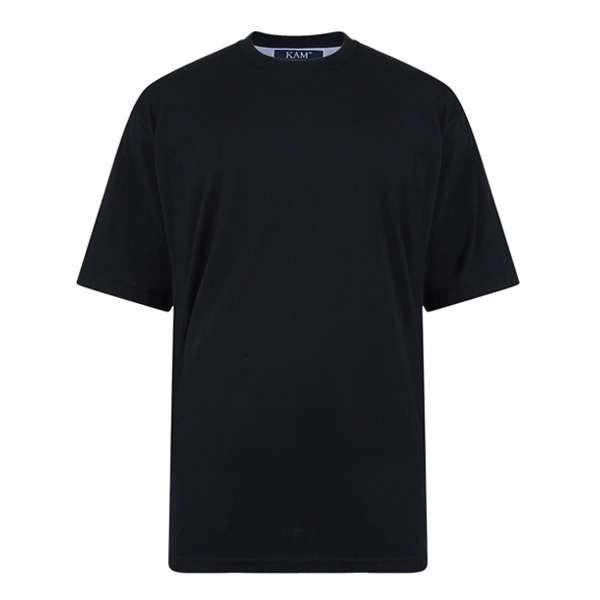 KAM Grote maten Zwart Basic T-Shirt 10XL-12XL