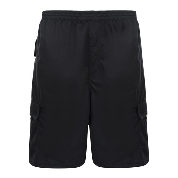 KAM Grande Taille Short de jogging Noir 10XL-12XL