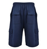 KAM Grande Taille Short de jogging Navy 10XL-12XL