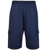 KAM Grande taille Shorts cargo en jersey Marine 2XL-8XL