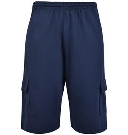 KAM Grande taille Shorts cargo en jersey Marine