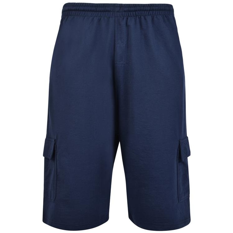 KAM Grande taille Shorts cargo en jersey Marine 2XL-8XL