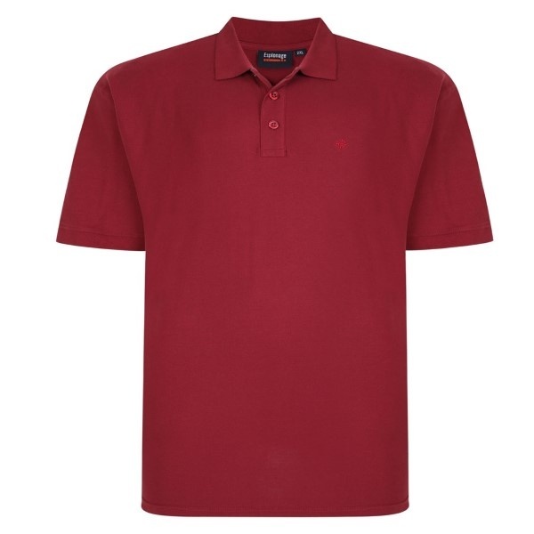 Espionage Grande Taille Polo Vin Rouge Roi 2XL-8XL