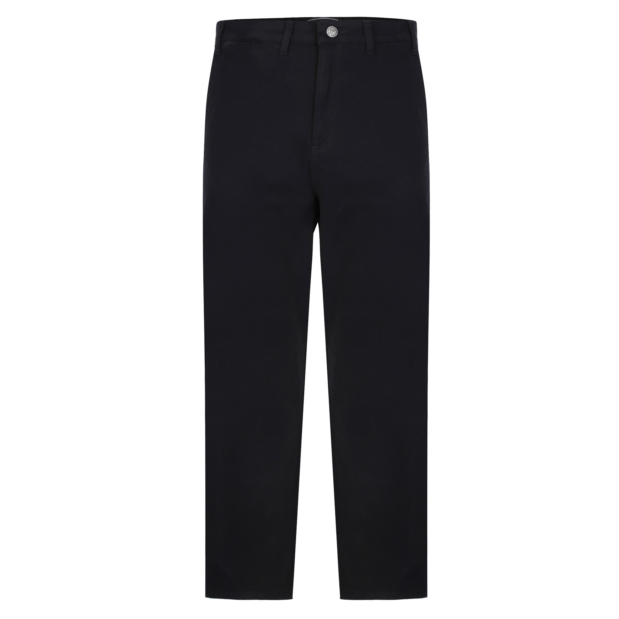 KAM Grande Taille Stretch Pantalon Chino Noir 62"-70"