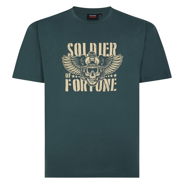 Espionage Grote maten Groen T-shirt "Soldier of Fortune"  TS392