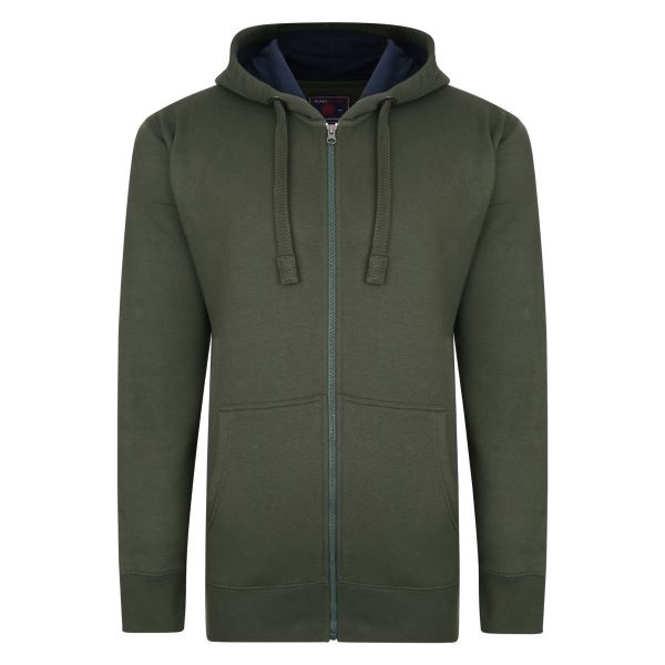 KAM Grote maten Olive  Hoodie 2XL-8XL