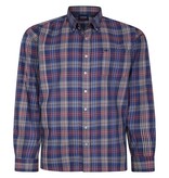 Espionage Chemise à carreaux bleue grande taille 2XL-8XL