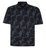 Espionage Polo Noir Grande Taille à Imprimé Camouflage Abstrait 2XL-8XL