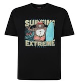 Espionage Grote maten Zwart T-shirt "Surfing" TS395