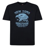 Espionage T-shirt Bleu Marine de grandes tailles "New York" TS400