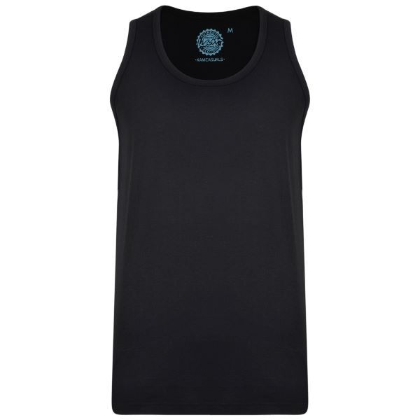 KAM Grote maten Zwart Tank-top 2XL-8XL