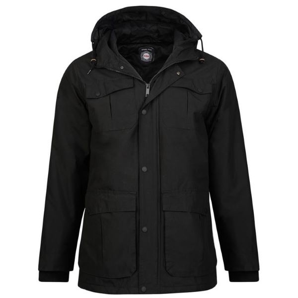 KAM Grote maten Zwart Gewatteerd Jas 2XL-8XL