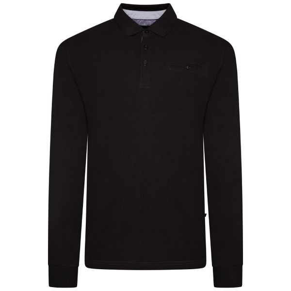 KAM Grote maten Zwarte Polo Trui 2XL-8XL