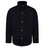 KAM Grote maten Zwarte Denim Shirt  2XL-8XL