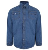KAM Grote maten Stone Wash  Shirt   2XL-8XL