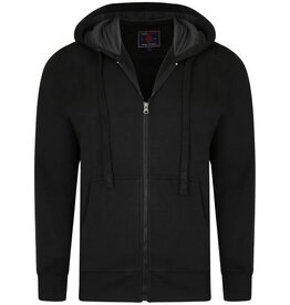 KAM Grote maten Zwarte  Hoodie