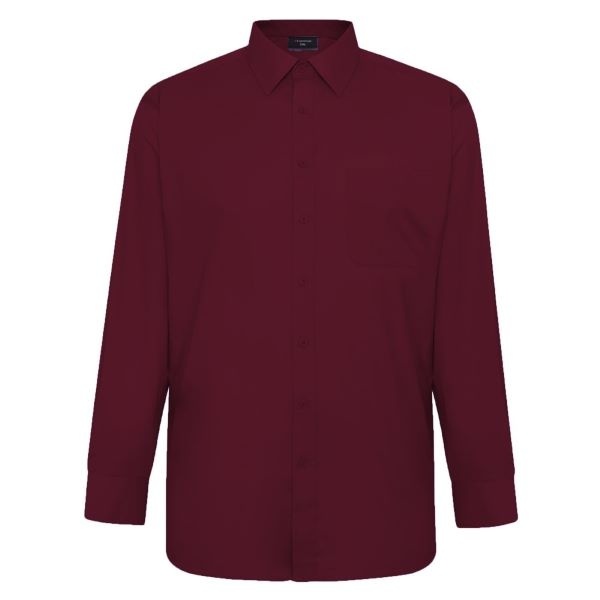 Espionage Grote maten Bordeauxrood Klassiek Overhemd 2XL-8XL