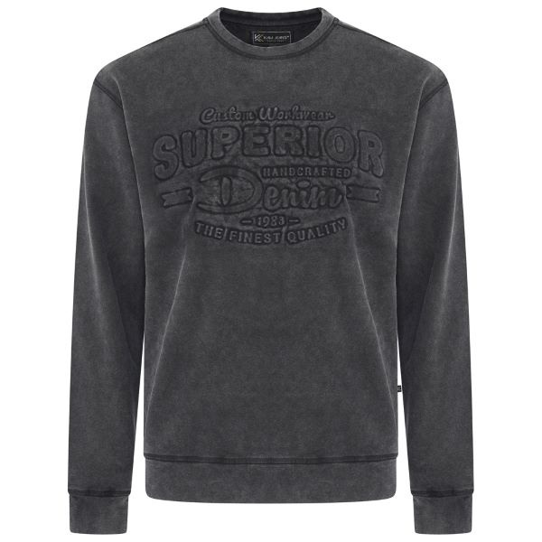 KAM Grote maten Zwarte  Sweater  2XL-8XL