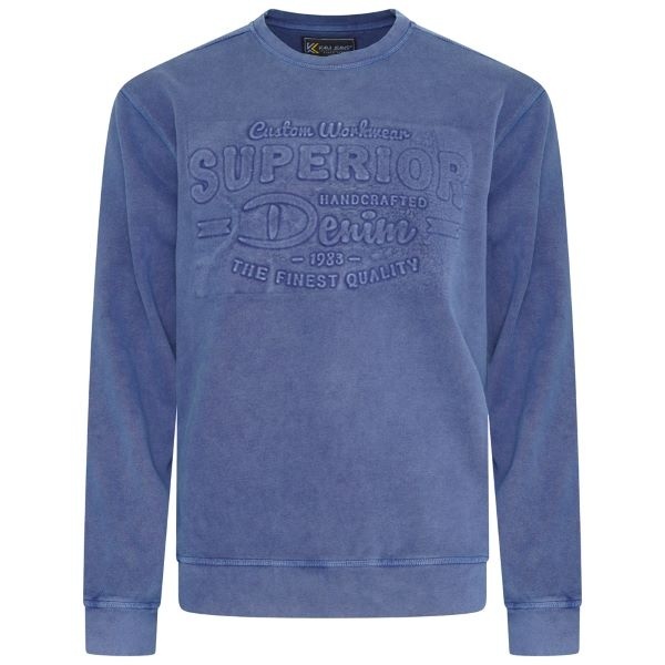 KAM Grote maten Indigo  Sweater 2XL-8XL